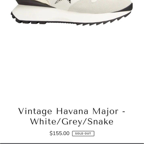 › Vintage Havana Major - White/Grey/Snake shoes size 5.5 pd $155 asking $100 - Picture 2 of 4